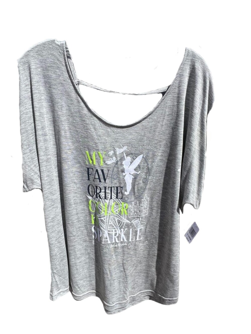 Disney Parks Tinker Bell 'My Favorite Color Is Sparkle' Top Epcot UK Size XL NWT
